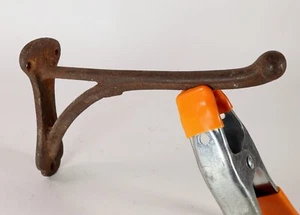 8 Inch Antique Cast Iron Coat Hat Wall Hook Rustic Farmhouse Decor - Picture 1 of 4