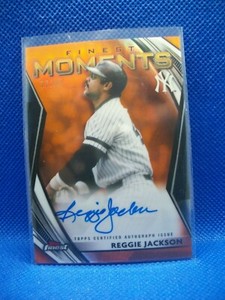 REGGIE JACKSON 2020 Topps Finest Moments Orange Refractor AUTO FMARJ Yankees /25