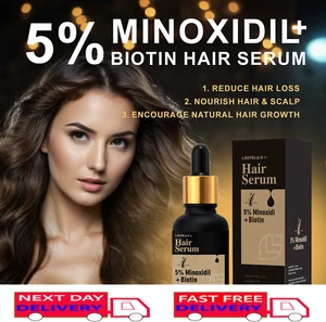 5% Minoxidil+Biotin for Hair Growth Serum & Hair loss regrowth for Men Women - Picture 1 of 14