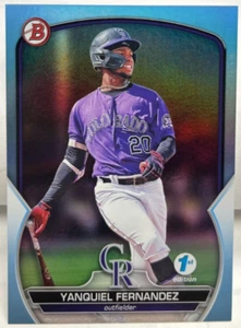 Yanquiel Fernandez 2023 Bowman 1st First Edition Prospect SKY BLUE Foil #BPPF-30 - Picture 1 of 2