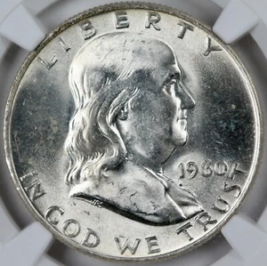 1960 D Franklin Half Dollar 50C NGC MS64 - Picture 1 of 4