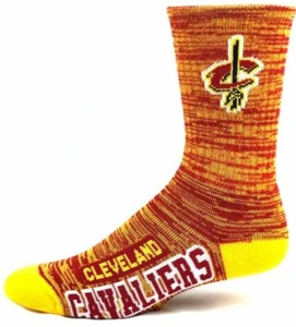 Cleveland Cavaliers Basketball Red & Gold RMC Deuce Crew Socks - Picture 1 of 2