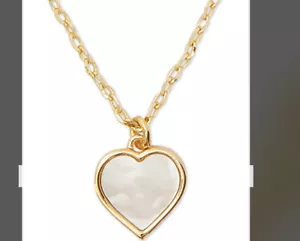 58 $ Kate Spade GOLDFARBENE HERZ-MOPP-HALSKETTE M316 - Bild 1 von 3