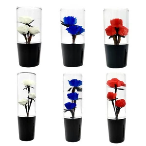 10/15CM Universal Clear Real Flowers Manual Gear Stick Shift Knob Lever Shifter - Picture 1 of 18
