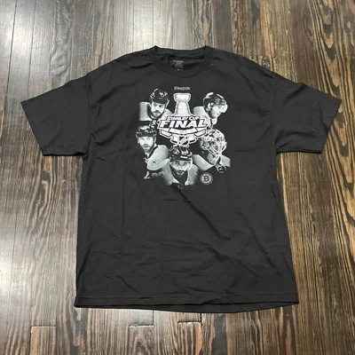 Camiseta Reebok Boston Bruins Stanley Cup Finals para hombre XL negra algodón nueva sin etiquetas Foto 1 de 4