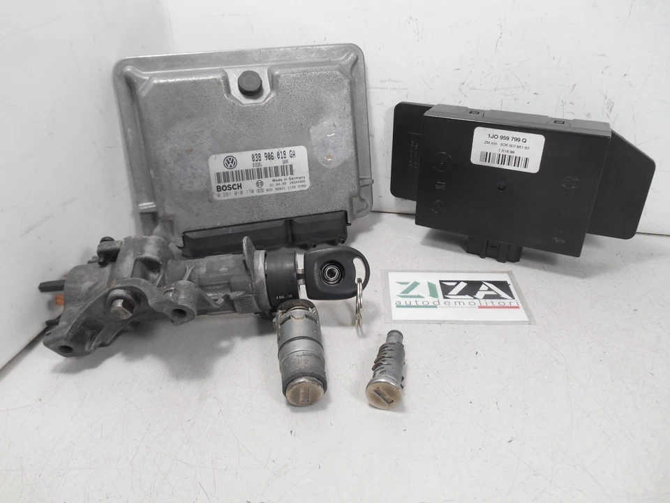 Kit Chiave ECU VW Passat 3B SW 1.9 TDI 110cv AFN 1999 038906018GA 0281010170 Foto 1 de 4