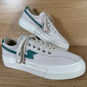 Zapatos para hombre Stepney Workers Club SWC talla 8 Reino Unido amarillo S-Strike gamuza verde crudo - Imagen 1 de 16