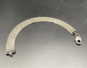 Bracciale maglia argento sterling firmato MI Italy - Foto 1 di 8