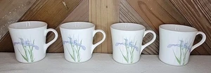 4 Corning Ware Corelle Shadow Iris Floral Kaffee Tee Tasse Becher unbenutzt - Bild 1 von 5