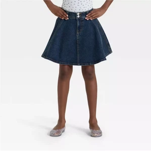 Girls' Pleated Denim Mini Skirt - art class - Picture 1 of 7