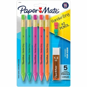 Paper Mate Mechanical Pencils for Handwriting Triangular 5/PK AST 2017483 - Picture 1 of 5