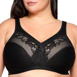 Sujetador Glamorise 1003 MagicLift Minimizador Sin Alambres, Negro Talla 48F - Imagen 1 de 7