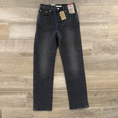 Levi's Premium Women's Wedgie Straight Jeans Size 26x28 Black Cotton - Image 1 of 4