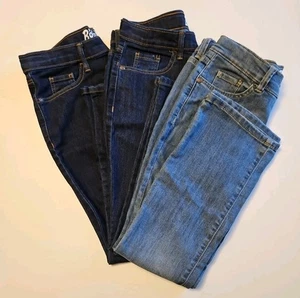 Paket mit 3 OshKosh B'Gosh Mädchen Größe 8P blau einfarbig Bootcut Jeans - Bild 1 von 8