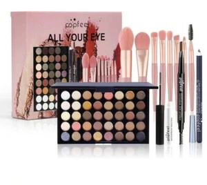 40 Colors Makeup Palette Kit Eyeshadow Powder Blush Brushes Makeup Gift Set - Picture 1 of 6