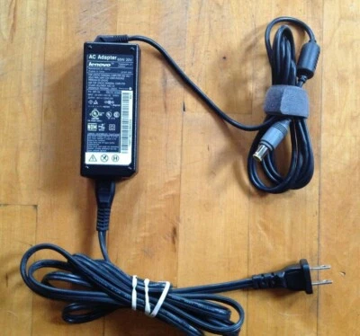  Adaptador de CA Lenovo ThinkPad 65W 20V genuino fuente de alimentación # 92P1156  Foto 1 de 4