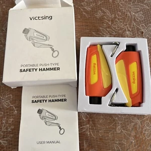 Martillo seguro rompedor de vidrio bajo el agua, martillo de coche cortador de cinturón de seguridad interruptor de ventana - Imagen 1 de 4