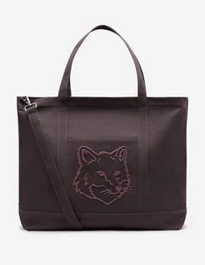 Maison Kitsune Bold Fox Head XL Tote Bag Pecan Brown LW05105WW0083 P299 - Picture 1 of 3