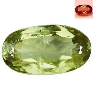 3.56 Ct Valuable Oval 12.1 x 6.8 MM Olive Green to Red Turkey Natural Diaspore