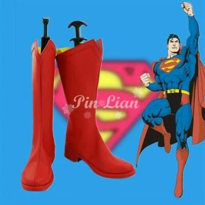 Superman Clark Kent Kal-El Bota Roja Zapato DC Superhéroe Disfraz Juegos con disfraces Halloween - Imagen 1 de 8