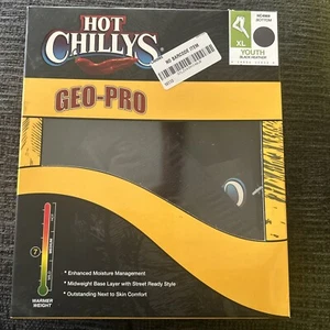 Hot Chillys Geo-pro Youth Xl Black Heather Bottom Thermal Underwear Base Layer  - Picture 1 of 6