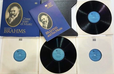 Time Life GREAT MEN OF MUSIC Johannes Brahms 4 LPs Record 33 rpm Vinyl CLASSICAL - Image 1 of 4