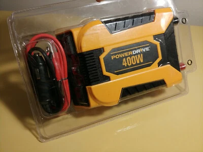 PowerDrive 400W Power Inverter 12v DC to 110v AC (with 2 Outlets & 2 USB Ports) - Image 1 of 4