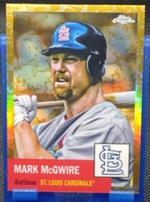 2023 Topps Chrome Platinum #d/50 #187 Mark McGwire Gold Toile Refractor