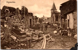 Francia - Vigneulles después del bombardeo - Postal de campo de la Primera Guerra Mundial de 1916 - Imagen 1 de 1