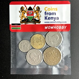 Kenyan Coins 🇰🇪 5 Unique Random Coins from Kenya for Coin Collecting 🇰🇪 - Picture 1 of 3
