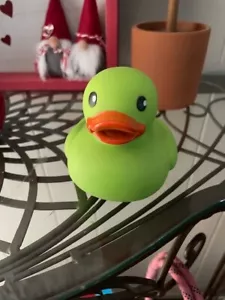 Rubber Ducky Floating Squeaky Duck Green Infantino Fun Time~L@@K!!!! - Picture 1 of 3