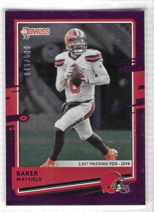 2020 Panini Donruss Season Stat Line Baker Mayfield /500 #71