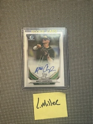 2014 Bowman Draft Picks & Prospects - Draft Pick Autographs Matt Chapman RC - Image 1 of 2