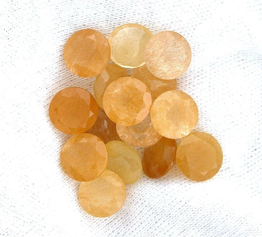 ONE 8mm Round Red Peach Sagenitic Rutilated Quartz Gemstone Gem Stone  EBS7899 - Image 1 of 1