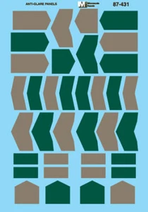 Microscale HO Diesel Anti-Glare Nose Panels Green & Gray (For UP Units) 87-431 - Picture 1 of 1