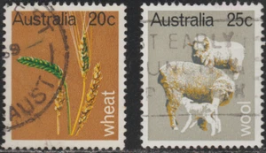 Australia 1969 SC# 464 - 465 - Wheat - Ram - Used Lot # 084 - Picture 1 of 2