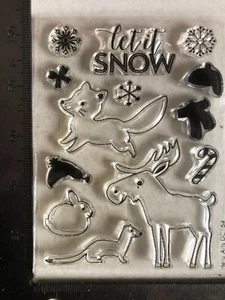 HERO ARTS SMALL CLEAR STAMP "LET IT SNOW" ALTENEW STAMPENDOUS CHRISTMAS - Picture 1 of 1