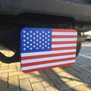 American Flag Hitch Cover | Traditional & Greyed Out Options | Durable Tow Hitch - Bild 1 von 8