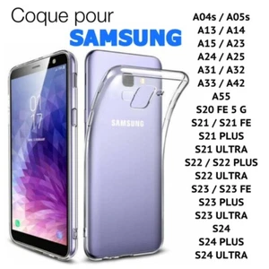 Coque Samsung Galaxy A05s A13 A14 A25 20FE S21 S23 ULTRA S24 PLUS transparent - Imagen 1 de 12