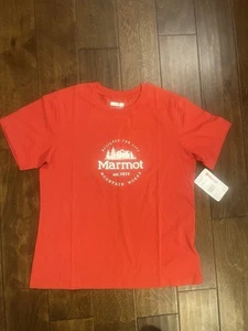 Marmot Womens Culebra Peak Red Tee Medium M Mountain Works NWT - Picture 1 of 3