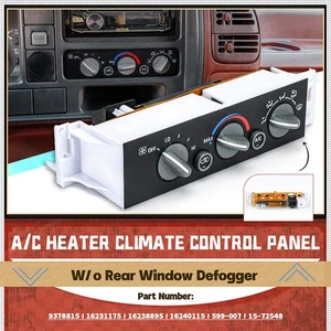 AC Heater Climate Control Switch 16238895 For Chevy GMC C1500-C3500 K1500-K3500 - Picture 1 of 12