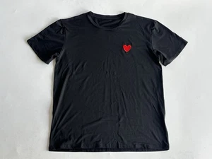 Camisa Manfinity Corazón Para Hombre Talla XL Negra Roja Corazón Día de San Valentín Manga Corta - Imagen 1 de 7