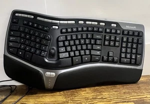 Microsoft Natural Ergonomic Keyboard 4000 v1.0 KU-0462 1048 USB Wired Works - Picture 1 of 6