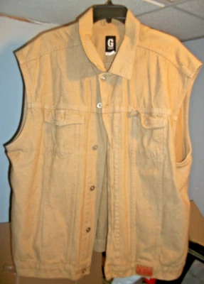 Chaleco vaquero vintage Guess Jeans para hombre 4XL tostado/beige Foto 1 de 4