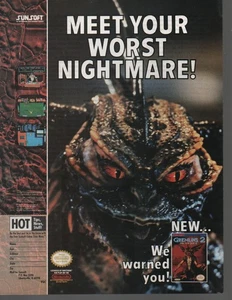 Gremlins 2 The New Batch Nintendo NES Video Game Promo Vintage Print Ad 1990 - Picture 1 of 1