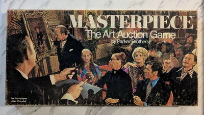 复古 1970 年 MasterPIECE 艺术拍卖棋盘游戏 Parker Brothers 完整 — 第 1/4 张图片