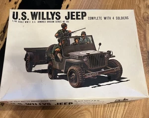 US WIllys Jeep - Bandai/TCI 1/48 Scale Unassembled Kit #058284 Open Box Sealed - Picture 1 of 7