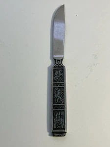 Vintage Nasco Letter Opener Stainless Steel Blade Made In Japan Medieval Knights - Picture 1 of 4