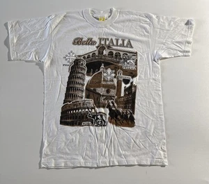 Camiseta De Colección Bella Italia Italian Landmarks Beige Tostado Talla - Imagen 1 de 8