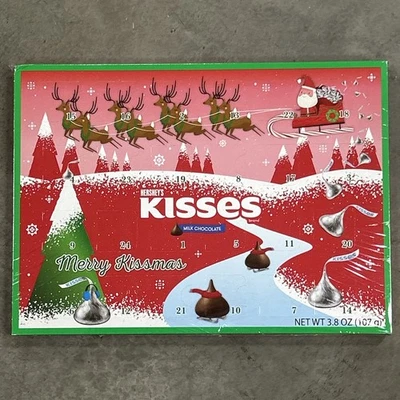 Hershey’s Advent Calendar Santa Design with 24 Doors and Word Search - Image 1 of 4